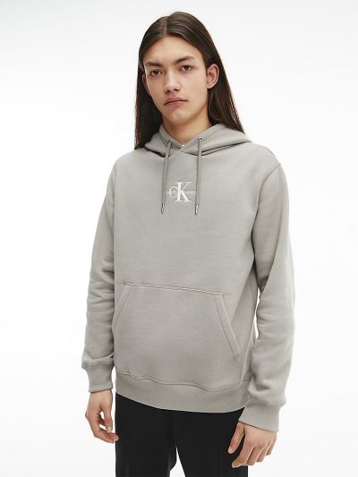 Calvin Klein Ruhák HU838364 | Calvin Klein Embroidered Logo Férfi Kapucnis Pulóver Skin Color